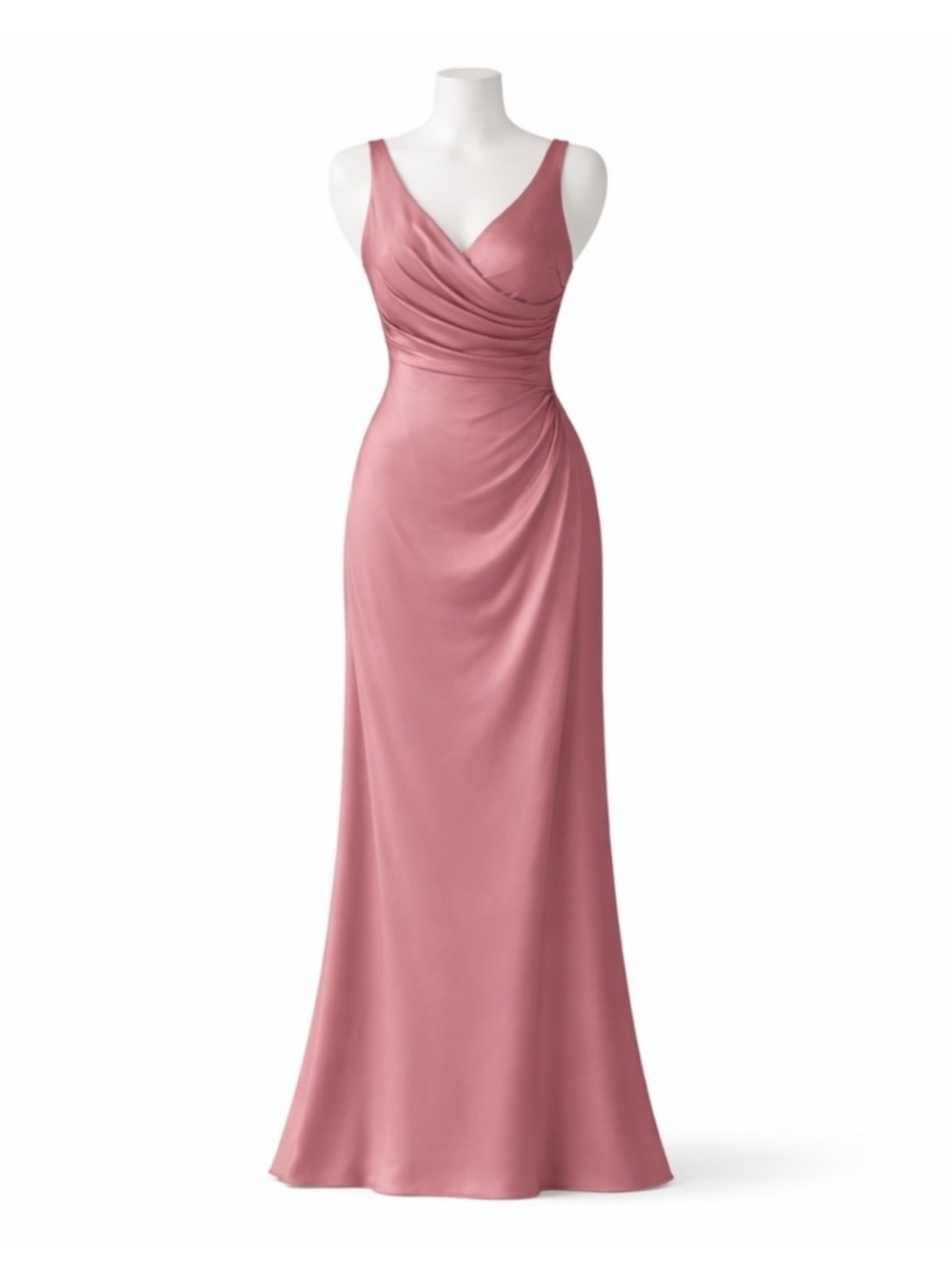 Size 14 Sorella Vita Women’s Dusty Rose Satin Bridesmaid Wedding Guest Dress